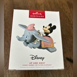 Hallmark Disney Christmas Ornament UP AND AWAY Mickey Riding Flying Dumbo 2022